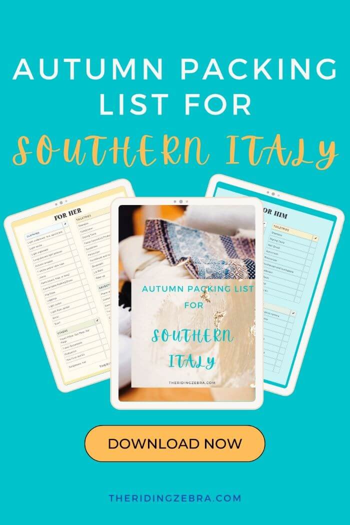Graphic for Packing List for Puglia, Southern Italy